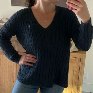 Ralph Lauren Blue V-Neck Sweater